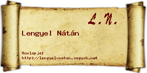 Lengyel Nátán névjegykártya